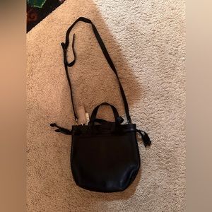 Leather black Madewell crossbody!! NWT!!